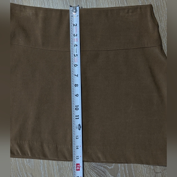 Vintage M Collection Women's Suede Mini Skirt Y2K Taupe Dark Academia - Picture 4 of 8